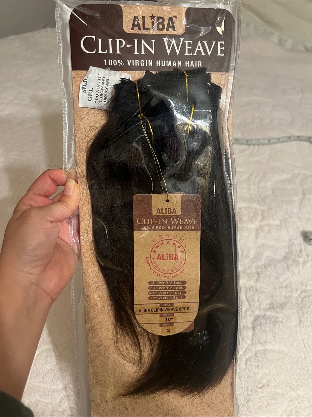 Clip-In Weave 100% Virgin Human Hair - Black/brown